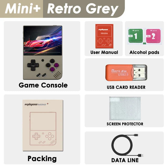 MIYOO Mini Plus Portable Retro Handheld Game Console V2 Mini+ IPS Screen Classic Video Game Console Linux System Children's Gift