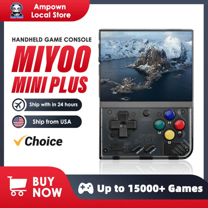 MIYOO Mini Plus Portable Retro Handheld Game Console V2 Mini+ IPS Screen Classic Video Game Console Linux System Children's Gift