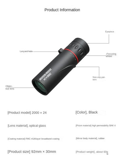 2000x24 HD Monocular Telescope